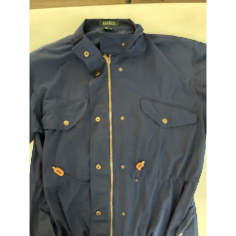 Ralph Lauren Jacket Women XL Blue LRL Zip Snap Trench Peacoat Windbreaker 0454 - Picture 7 of 16